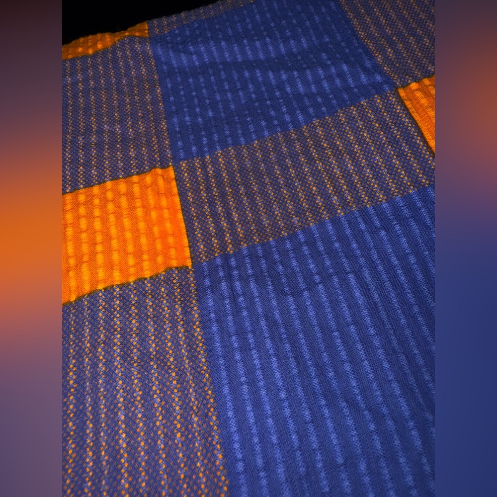 Anthropologie Porridge Preppy Plaid Indie WideLeg Pant Purple & Orange Sz M EUC - Picture 14 of 14